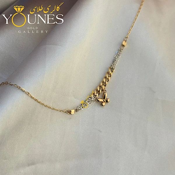 دستبند تمام طلا کارتیر پروانه ای